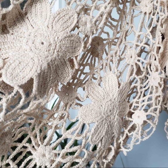 Wildfox NEW Daisies Blake Zip Up Crochet Jacket L - Picture 4 of 9